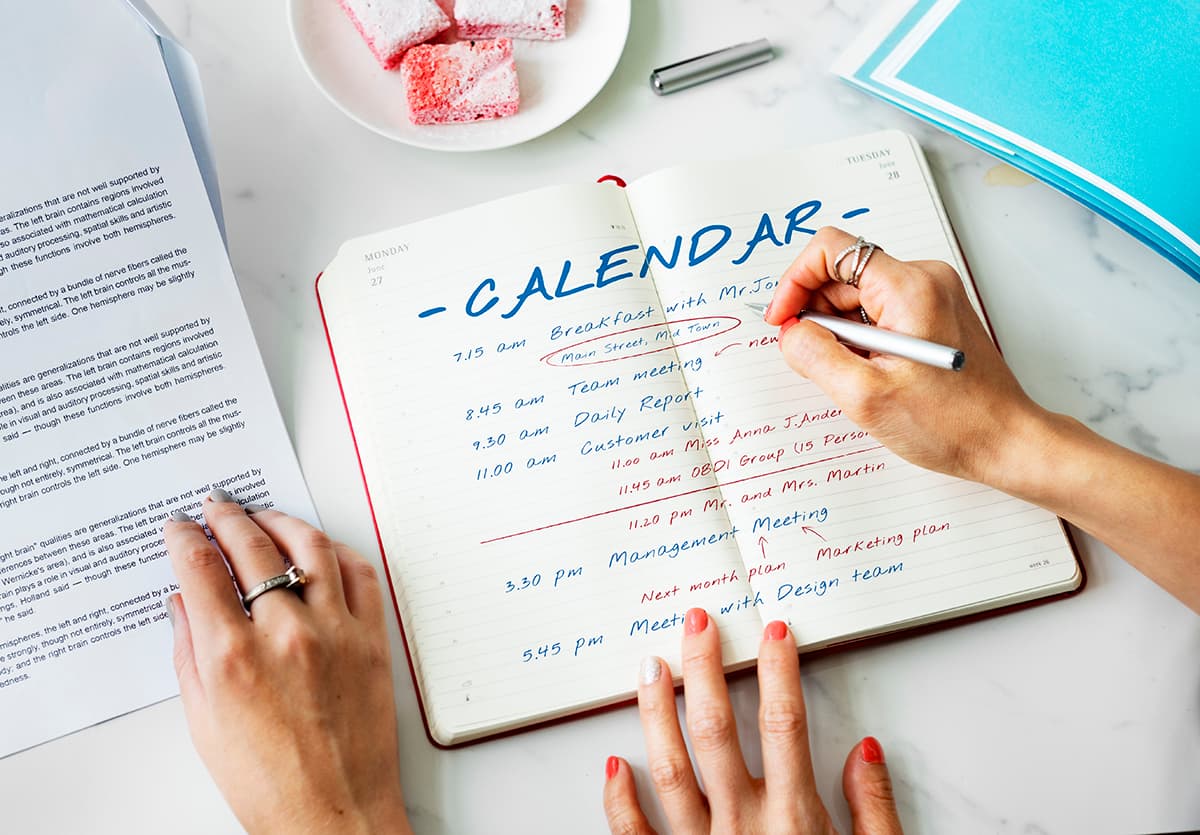 5 things to keep in mind while making a schedule of events